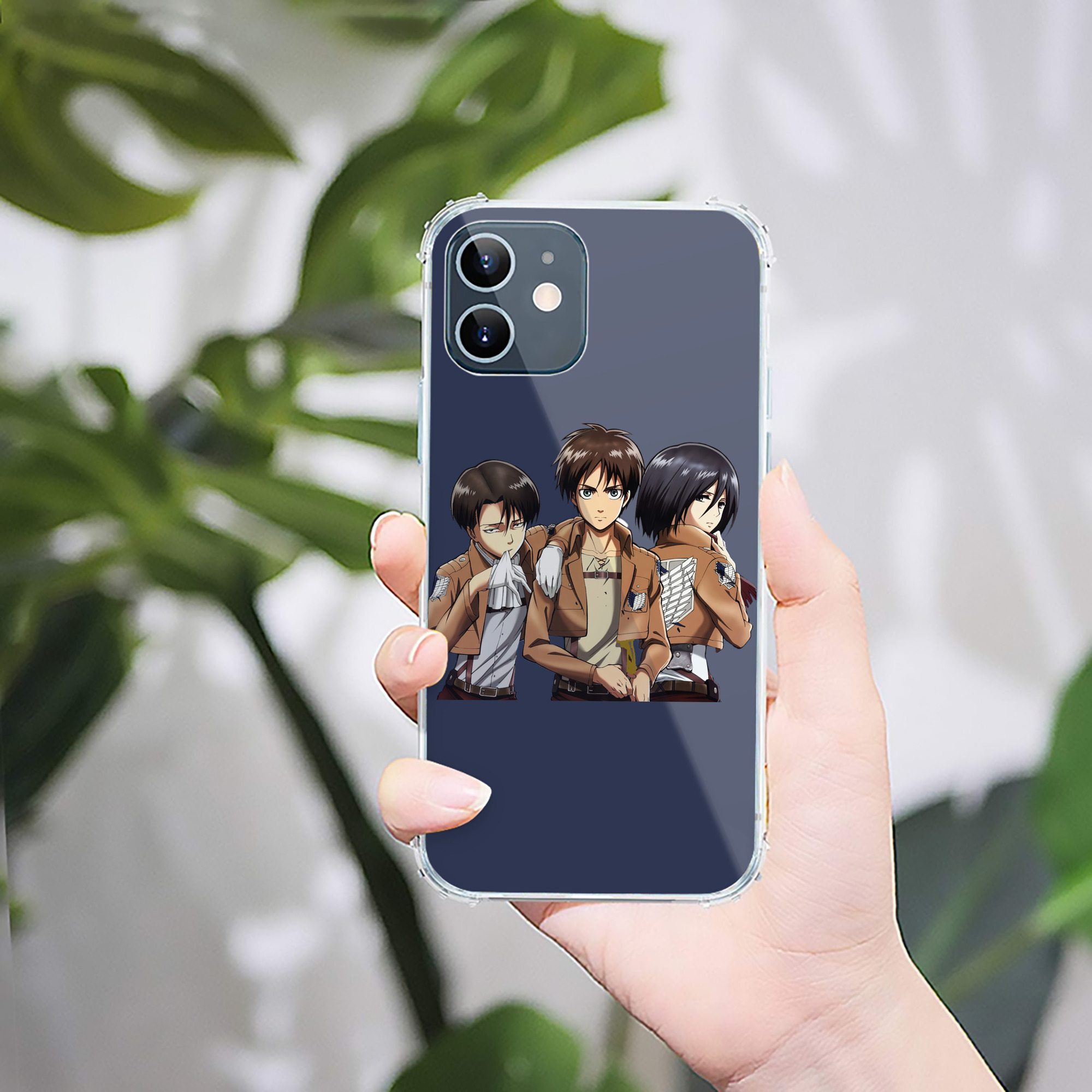 （画像用） 進撃の巨人 エレン･イェーガー Attack on Titan Eren Jäger 【iPhone 12シリーズ対応】透明スマホケース（クリアソフトケース）